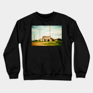 Old abandoned storefront in ghost town Rowley Canada Crewneck Sweatshirt